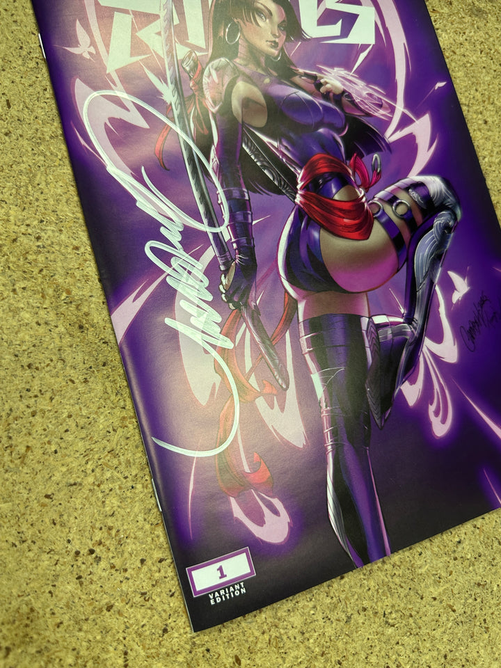 Marvel Rivals #1 E Psylocke Signed by J Scott Campbell w/ COA ltd 3000