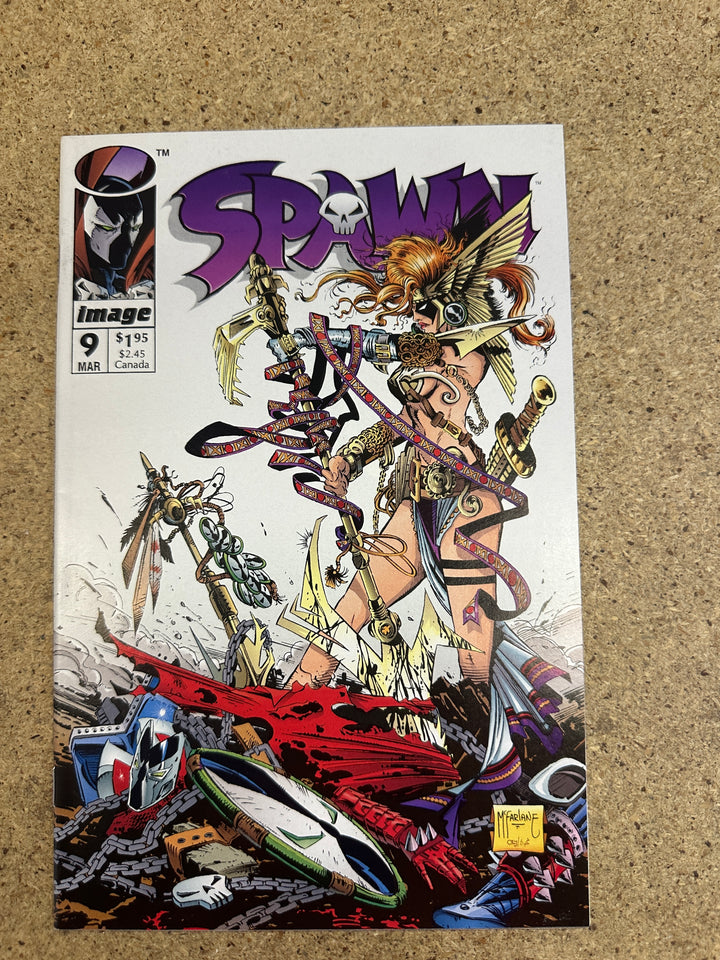 Spawn #9 VF NM 1st Angela