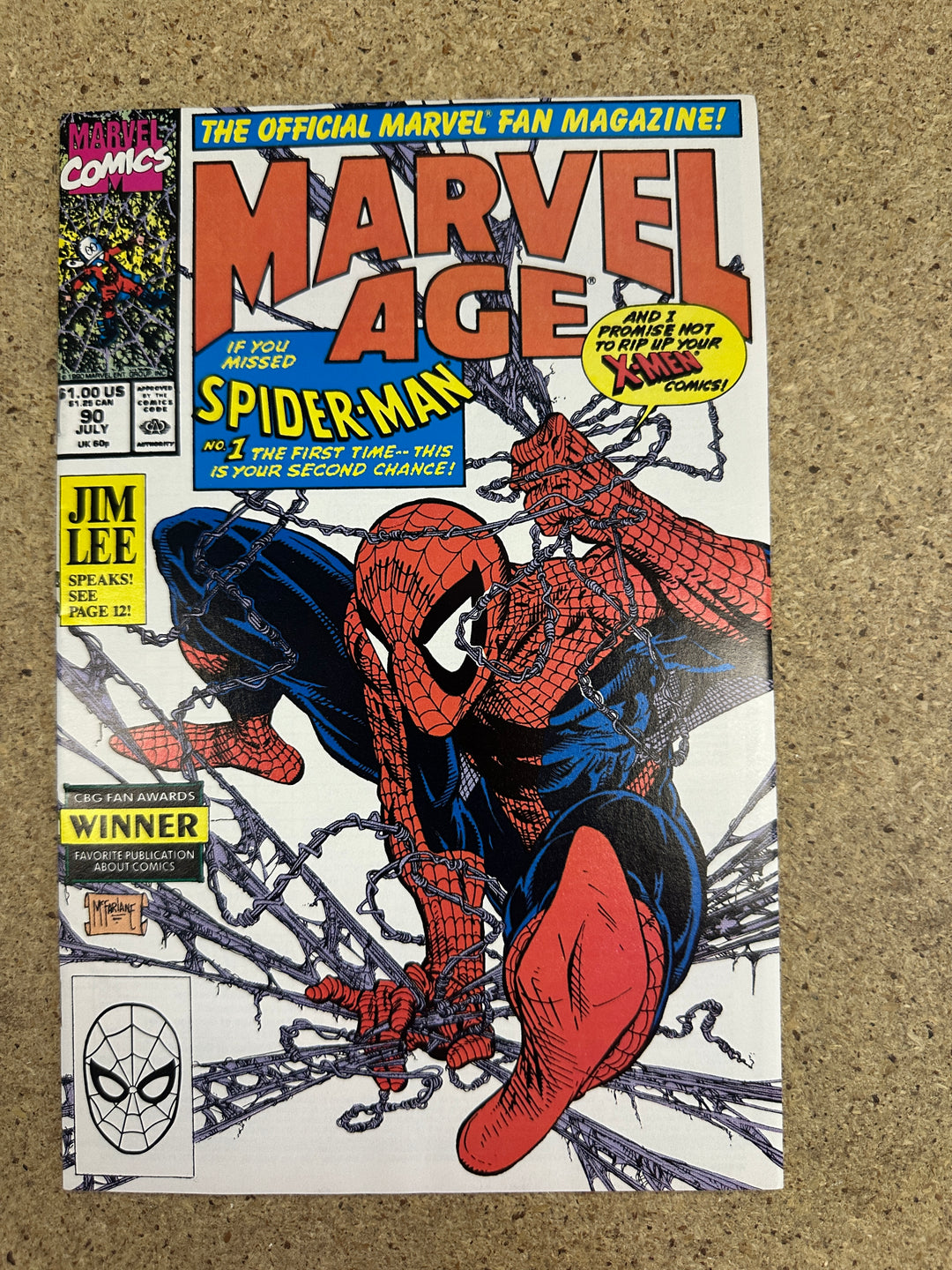 Marvel Age  #90 McFarlane Cover