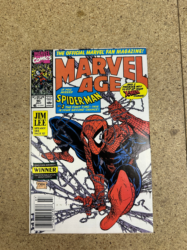 Marvel Age  #90 McFarlane Cover Newsstand
