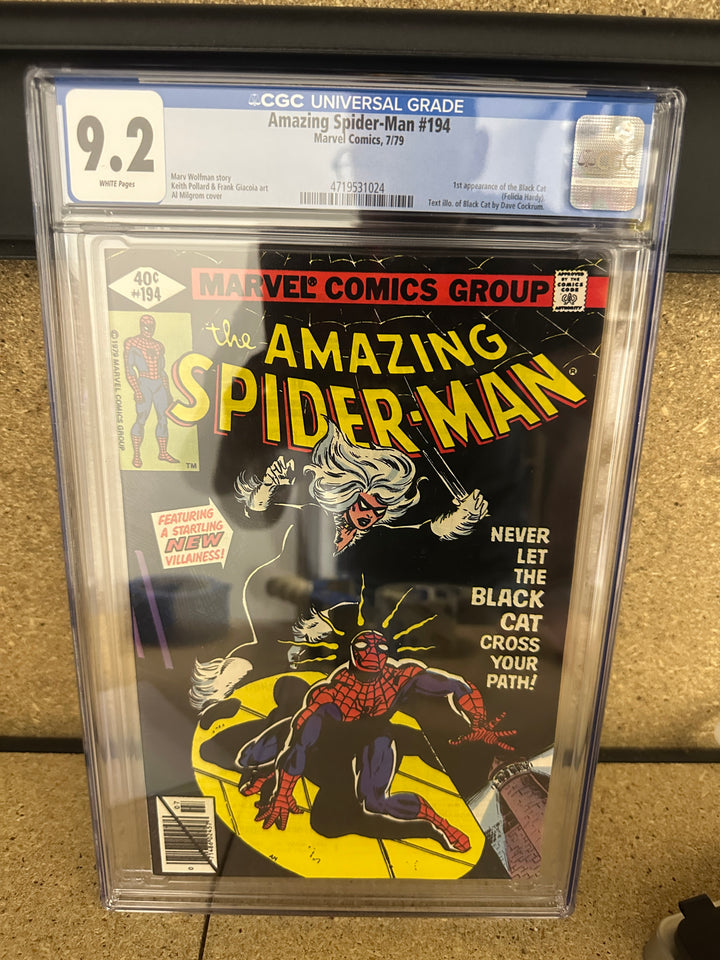 Amazing Spider Man #194 CGC 9.2 1st Black Cat