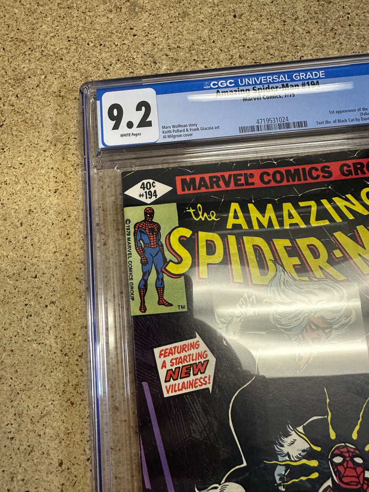 Amazing Spider Man #194 CGC 9.2 1st Black Cat