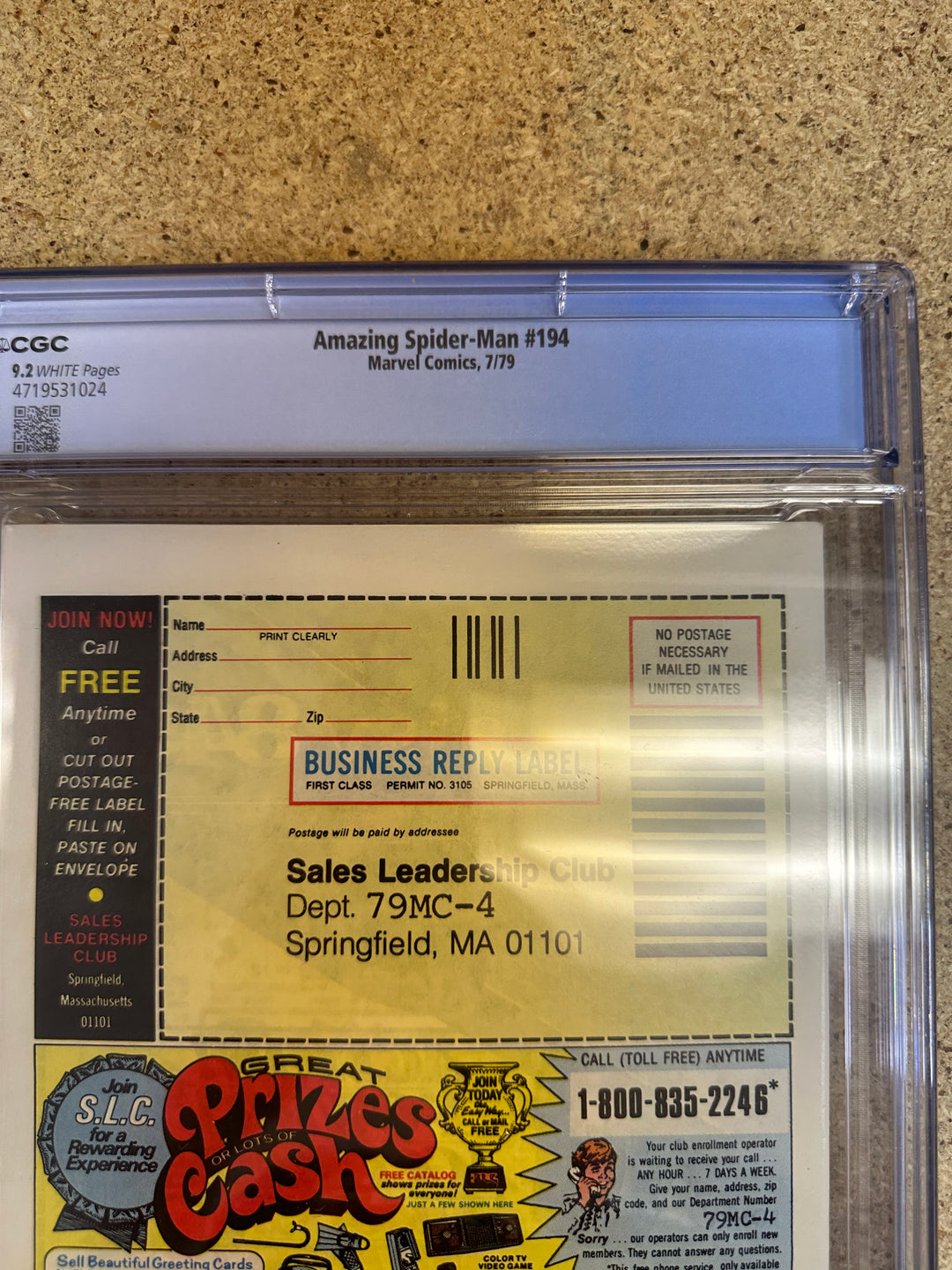 Amazing Spider Man #194 CGC 9.2 1st Black Cat