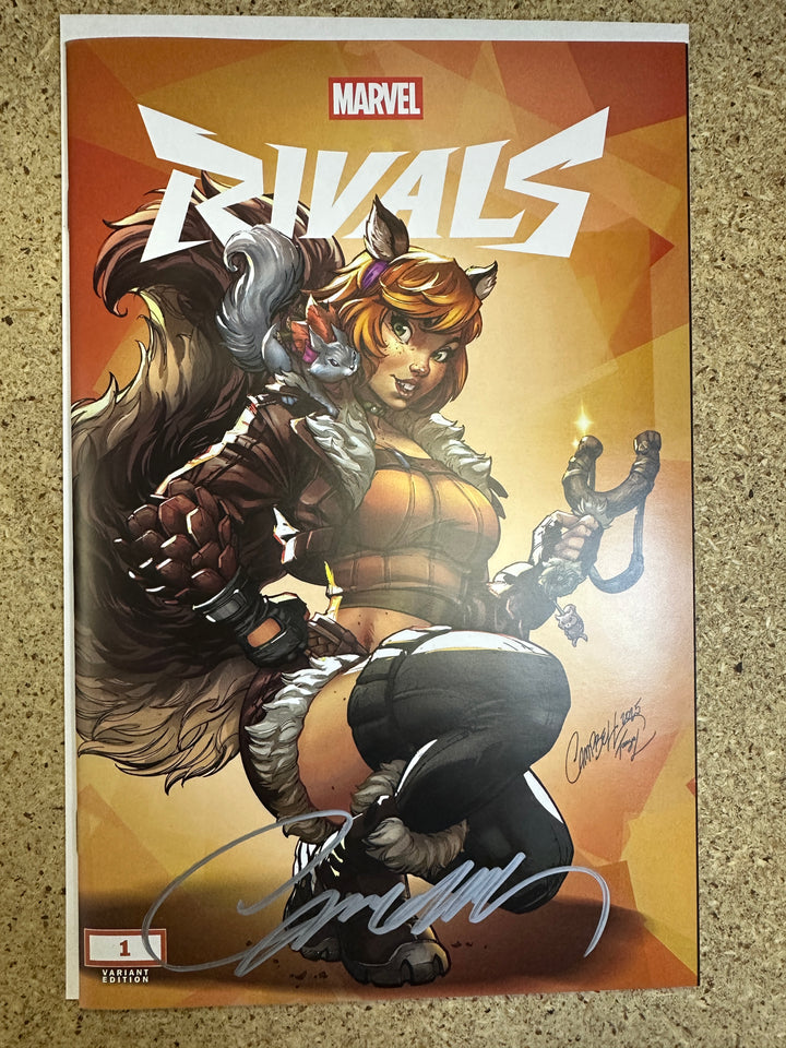 Marvel Rivals #1 D Squirrel Girl signed by J Scott Campbell w/ COA