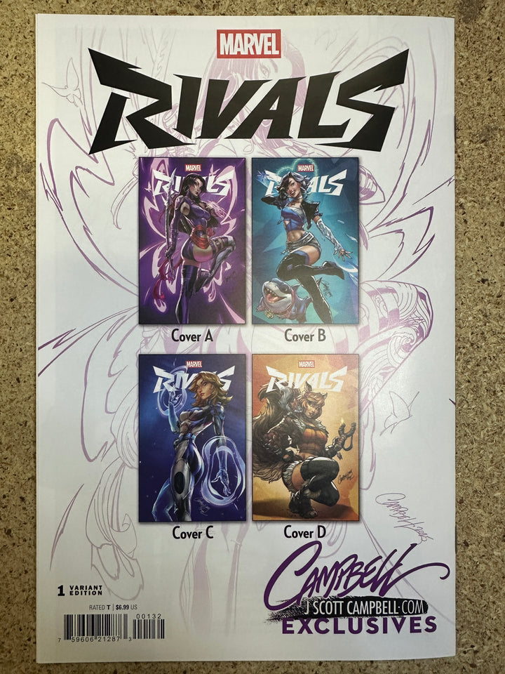 Marvel Rivals #1 D Squirrel Girl signed by J Scott Campbell w/ COA