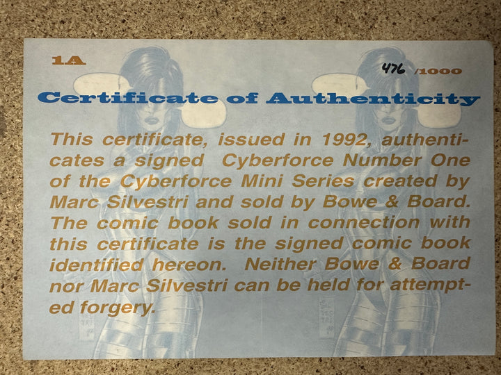 Cyber Force #1 Signed by Silvestri w/ COA