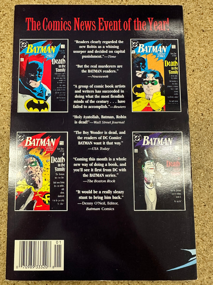 Batman: A Death in the Family TPB 1988 1st Printing