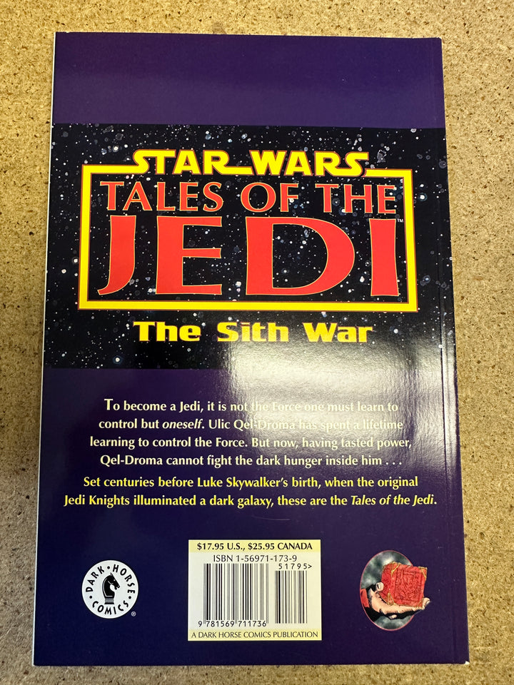 Star Wars Tales of the Jedi the Sith War 1996 Vintage TPB !st Print