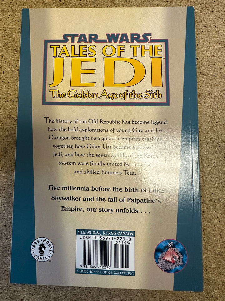 Star Wars Tales of the Jedi the Golden Age of the Sith 1997 TPB 1st Print