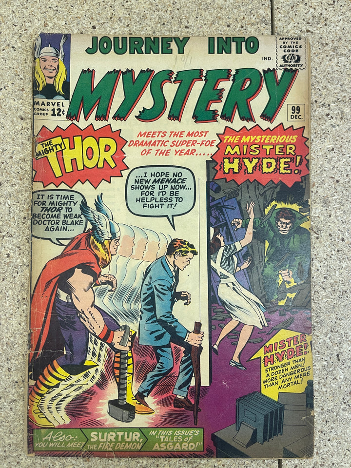 Journey Into Mystery #99 Detatached Cover 1st Mr. Hyde