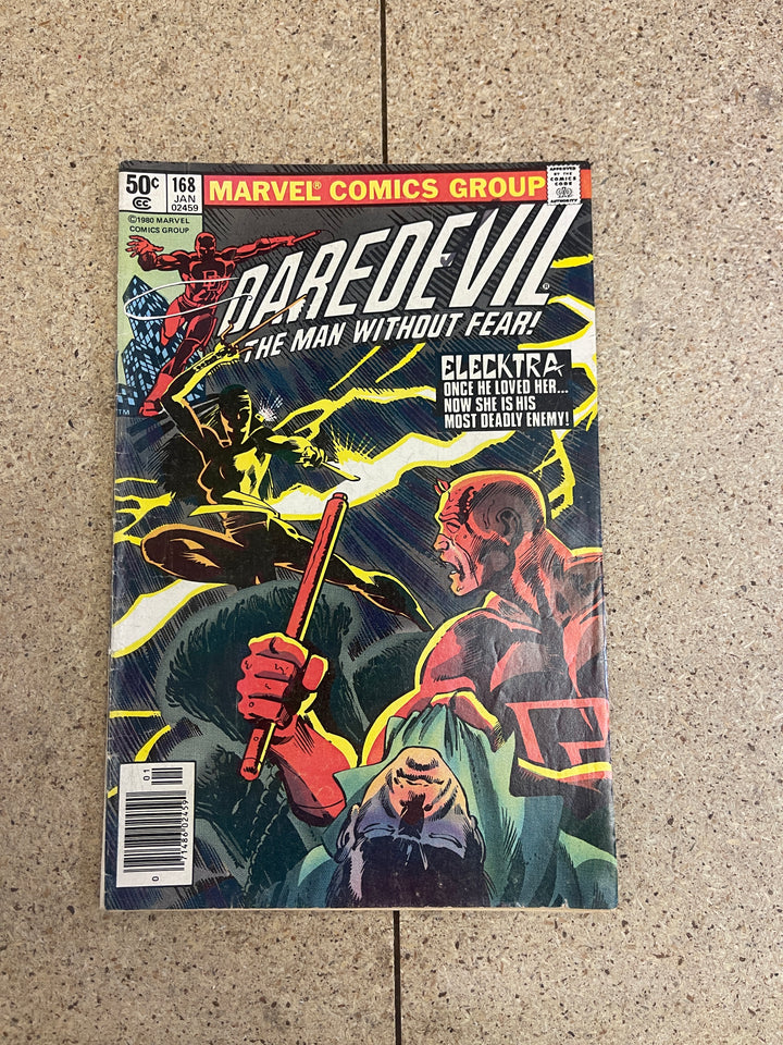Daredevil #168 1st Elektra Detached Center Staple