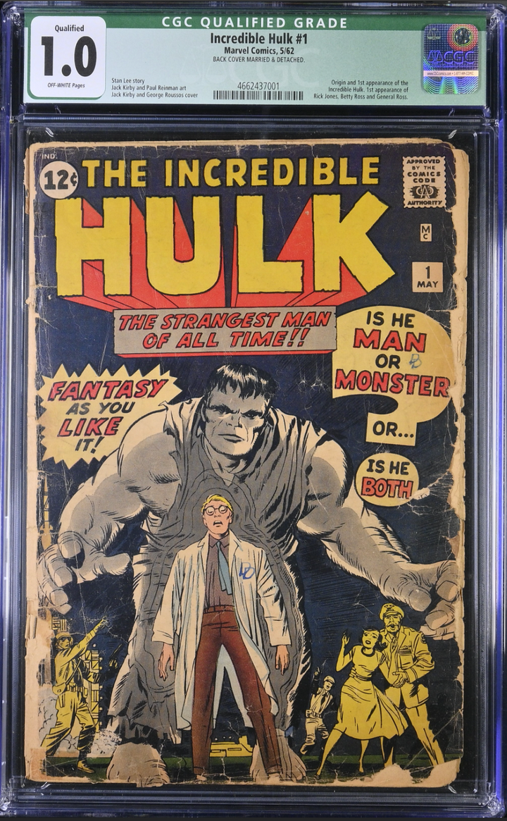 Incredible Hulk #1 1962 CGC 1.0 Qualified