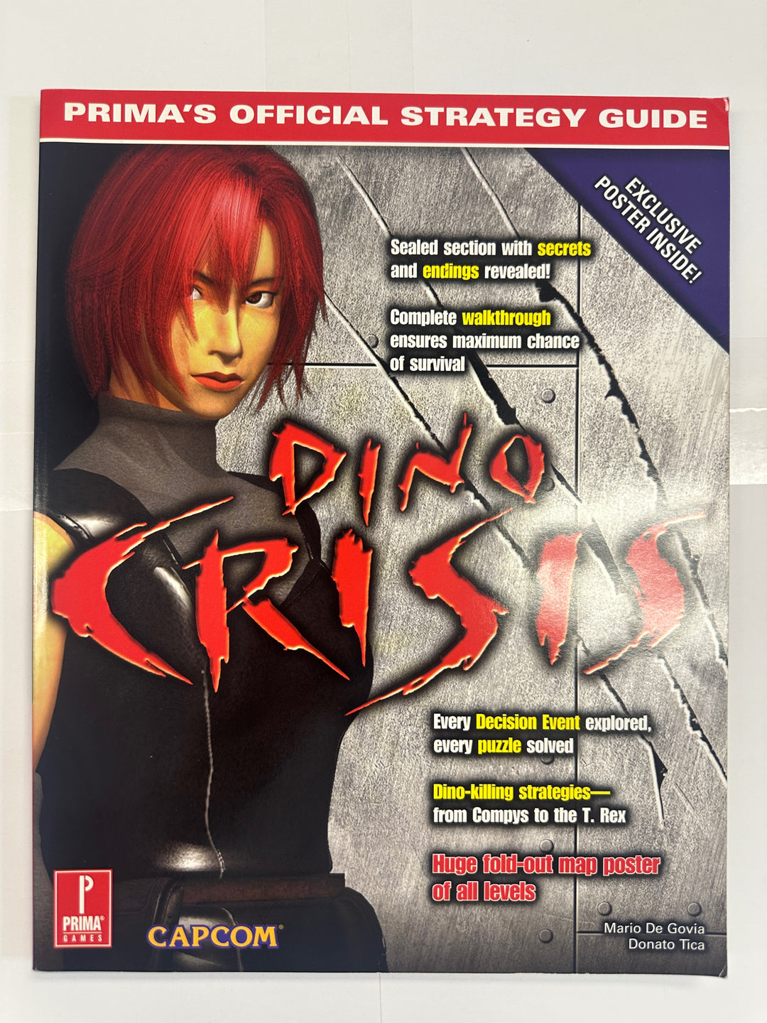 Dino Crisis Prima Official Strategy Guide Sony Playstation Capcom w/ Map