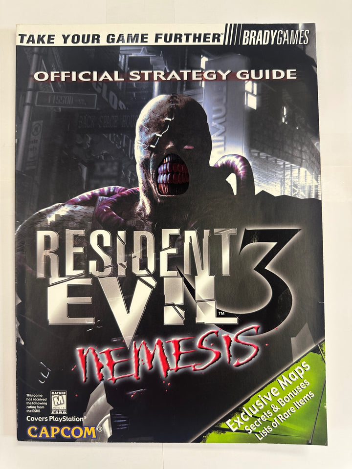 BradyGames Resident Evil 3 Nemesis Strategy Guide Exclusive Maps Bonus