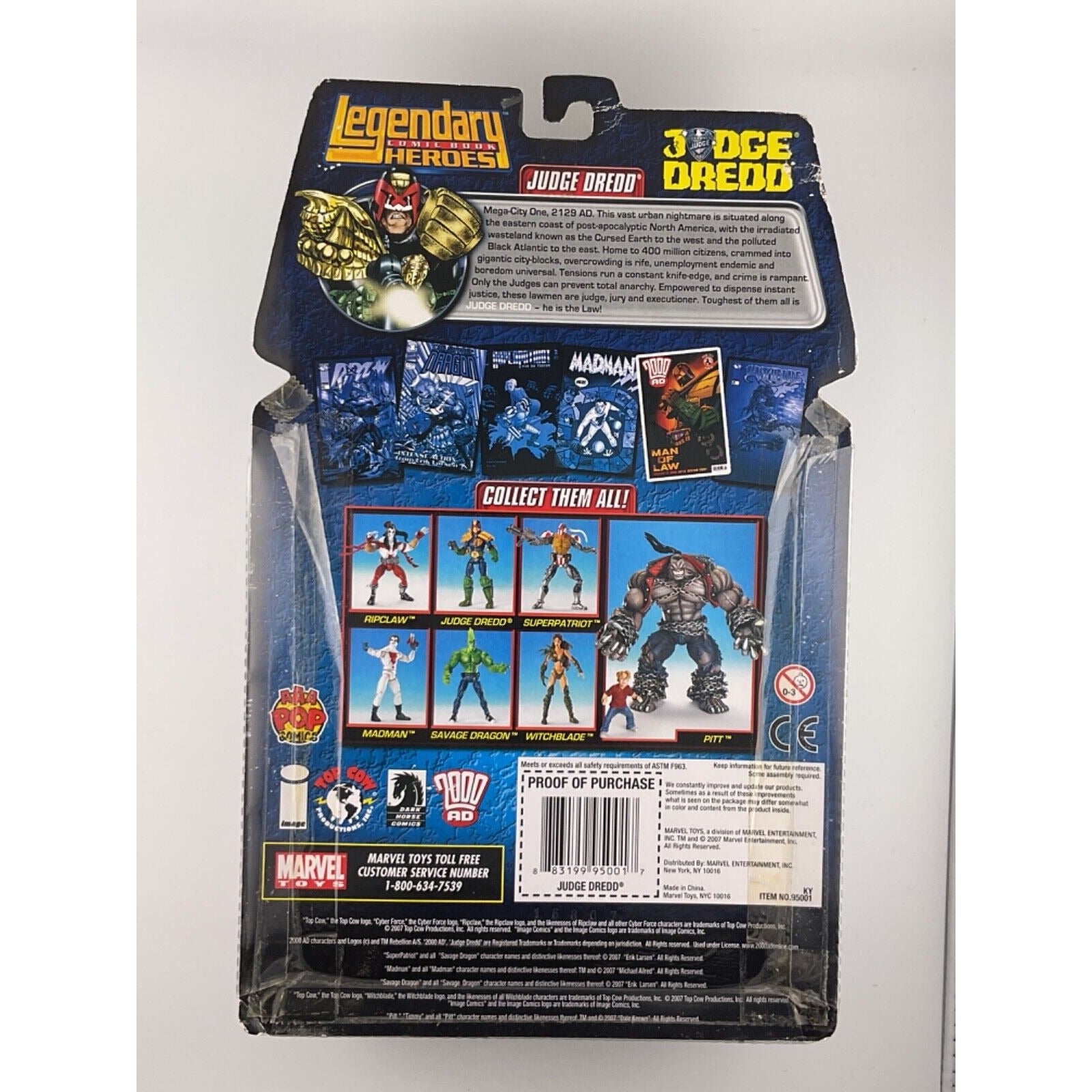 Legendary Comic Book Heroes Judge Dredd Action Figure Sealed