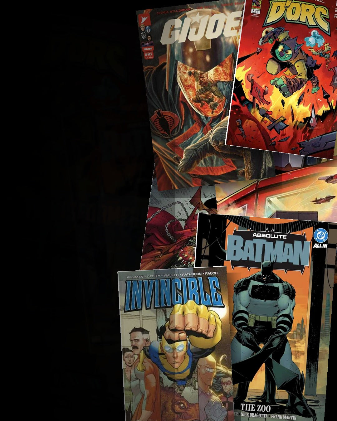 Excalibur Library comic cover collage mobile hero
